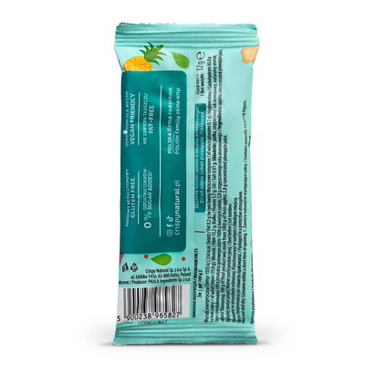 Crispy Natural jabłko o smaku ananasa - suszone kostki z jabłek ZESTAW 32 x 12 g