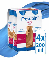 Fresubin Hepa Drink, smak cappucinno, ZESTAW 16 x 200 ml.  Żywność specjalnego przeznaczenia medycznego. Choroby wątroby