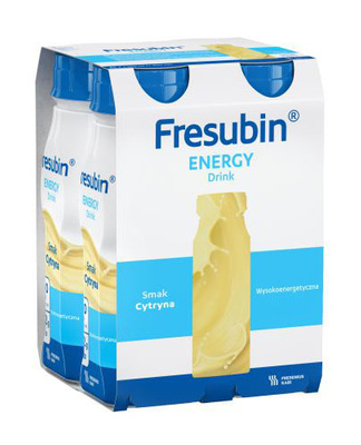 Fresubin® Energy Drink, smak cytrynowy, 4 x 200 ml. Żywność specjalnego przeznaczenia medycznego. Dieta na Start