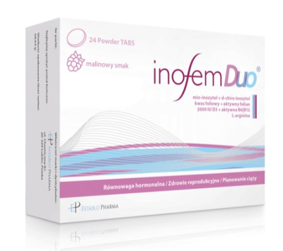 Inofem Duo owulacja płodność planowanie ciąży PCOS 24 tabletek