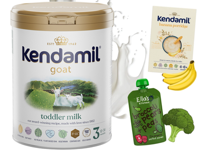 Kendamil Kozie 3 800 g + Ella's Kitchen musik obiadowy + Kendamil kaszka mleczna ZESTAW 3 sztuki