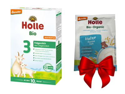 Holle 3 BIO Mleko kozie dla niemowląt od 10. miesiąca 400 g + GRATIS!