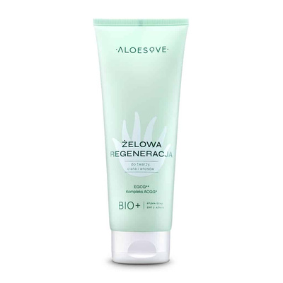 ALOESOVE żelowa regeneracja do twarzy, ciała i włosów BIO+ 250 ml