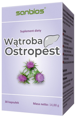 SANBIOS Ostropest wątroba układ pokarmowy 30 kapsułek