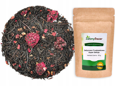 Zielony bazar czarna herbata jeżynowo truskawkowa super delicje 50 g  
