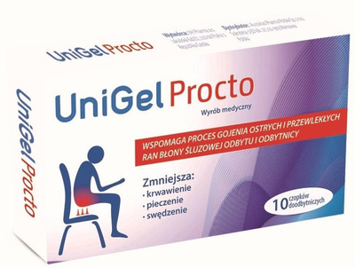 UniGel Procto czopki doodbytnicze 10szt Hemoroidy