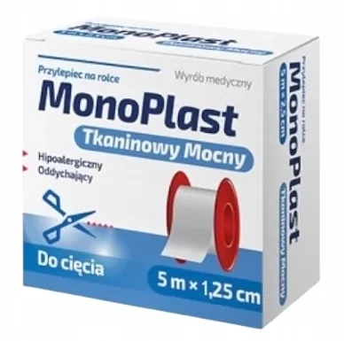 Rodzina Zdrowia MonoPlast przylepiec tkaninowy mocny 5 m x 1,25 cm