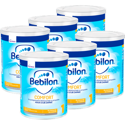 Bebilon Comfort 1 Żywność specjalnego przeznaczenia medycznego dla niemowląt od urodzenia ZESTAW 6x400 g