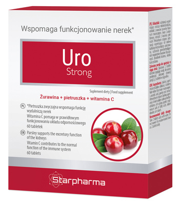 Starpharma Uro Strong suplement diety funkcjonowanie nerek 60 tabletek