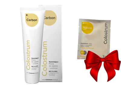 Colostrum Carbon pasta do zębów bez fluoru 75 ml + GRATIS!