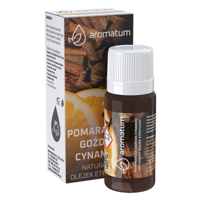 Aromatum naturalny olejek eteryczny aromaterapia 12ml o zapachu pomarańczy goździku i cynamonu zapach zimy