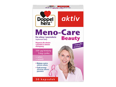 Doppelherz aktiv Meno-Care Beauty na włosy i paznokcie MENOPAUZA ZESTAW 3 x 30 kapsułek