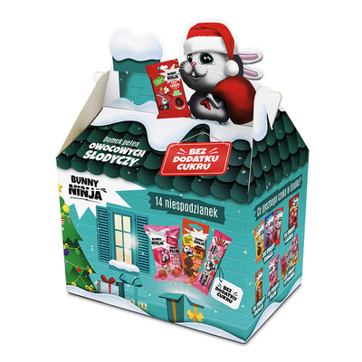 Bunny Ninja Świąteczny box IDEALNY NA PREZENT owocowe słodycze bez dodatku cukru
