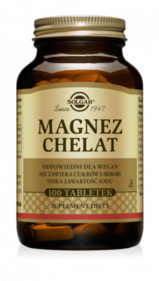 Solgar Magnez chelat aminokwasowy 100tab