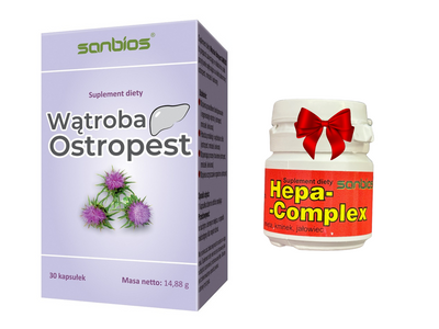 Sanbios Ostropest wątroba układ pokarmowy 30 kapsułek + HEPA COMPLEX PRÓBKA GRATIS!