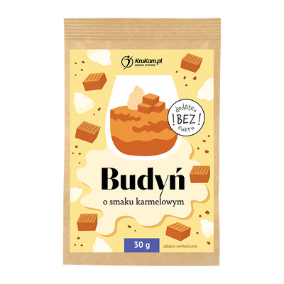 Krukam budyń o smaku KARMELOWO CIASTECZKOWYM bez cukru 30 g