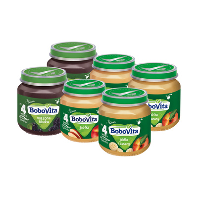 Zestaw Bobovita Deserek Bez mleka i glutenu od 4 miesiąca 6 sztuk