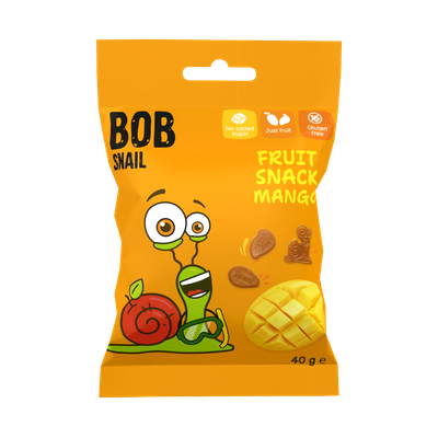 Bob Snail owocowa przekąska o smaku mango ZDROWE PRZEKĄSKI 40 g