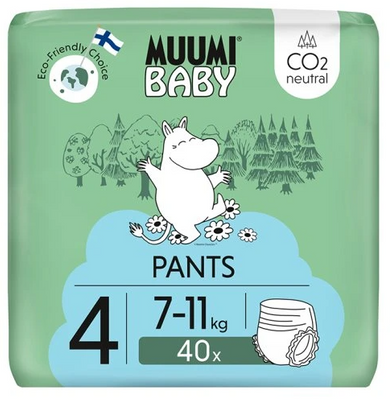 Muumi Baby Pants EKO PIELUCHOMAJTKI 4 maxi 7-11 kg 40 sztuk