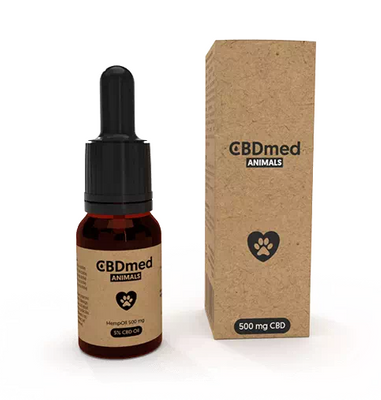 CBDmed olejek dla zwierząt CBD na uspokojenie 500 mg 5 % 10 ml