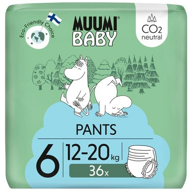 Muumi Baby Pants EKO PIELUCHOMAJTKI 6 junior 12-20 kg 36 sztuk