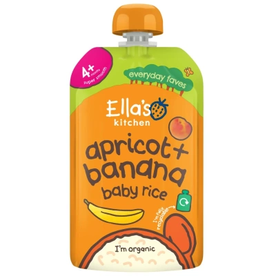 Ella's Kitchen BIO deserek ryż dla dzieci, banan i morela 120 g
