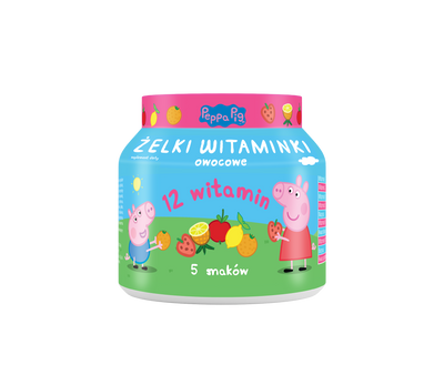 Żelki Witaminki "Świnka Peppa" dla dzieci 5 smaków 60 żelek	