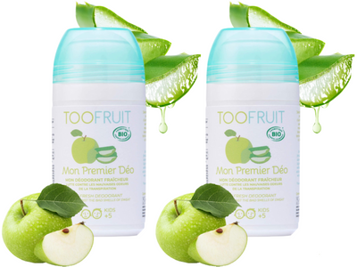 TOOFRUIT dezodorant w kulce dla dzieci - jabłko i aloes ZESTAW 2 x 50 ml