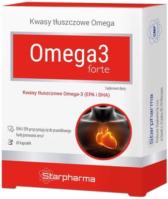 Starpharma Omega 3 Forte kwasy tłuszczowe 60 kapsułek