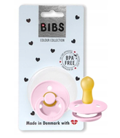 BIBS BABY Smoczek uspokajający różowy kauczuk 0m rozm S
