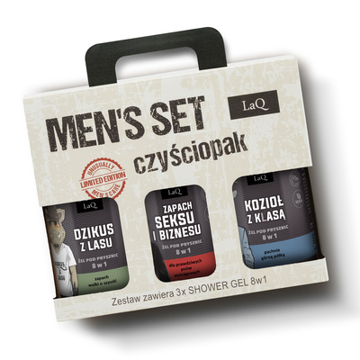 LaQ męski zestaw prezentowy 3 żele pod prysznic 3 x 500 ml