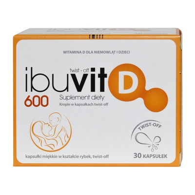 Ibuvit D 600 j.m. Witamina D twist-off 30 kap.