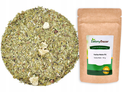 Zielony Bazar Yerba Mate Fit herbata NA TRAWIENIE 50 g