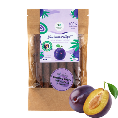 Śliwkowe rollsy naturalny prebiotyk i źródło błonnika ZESTAW 3 x 50 g