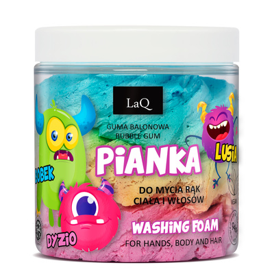 LaQ pianka myjąca 3-kolorowa BOBEK, DYZIO i LUSIA GUMA BALONOWA 100 g