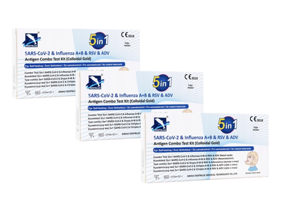 Deep Blue Test COMBO 5w1 COVID-19 Grypa A+B RSV Adenowirus ZESTAW 3 sztuk