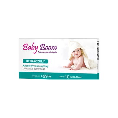 Baby boom test ciążowy kasetowy ULTRACZUŁY 99,9% 10 sztuk