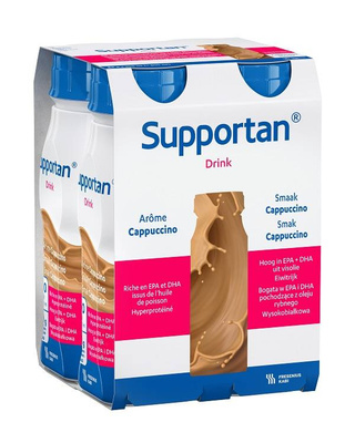 Supportan Drink, smak cappucino 8 x 200 ml.  Żywność specjalnego przeznaczenia medycznego. Pacjent onkologiczny, wyniszczony. 