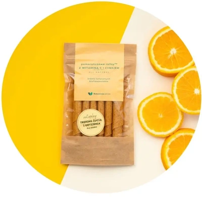 Pomarańczowe rollsy z witaminą C i cynkiem ZESTAW 5 x 50 g