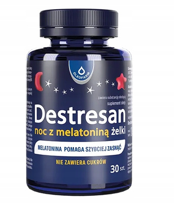 Destresan Noc żelki z melatoniną SPOKOJNY SEN ZASYPIANIE 30 sztuk