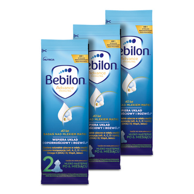 Bebilon 2 Advance Pronutra Mleko następne po 6. miesiącu w saszetkach ZESTAW 3 x 28,8 g