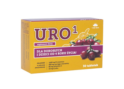 TABFARM Uro 1 WSPARCIE DRÓG MOCZOWYCH D - mannoza 30 tabletek