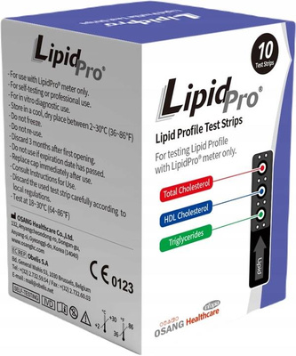 LIPIDPRO paski do pomiaru profilu lipidowego 10szt