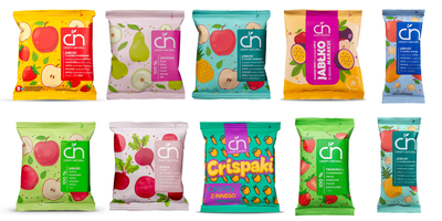 Crispy Natural ogromny zestaw zdrowych przekąsek RÓŻNE SMAKI 10 sztuk