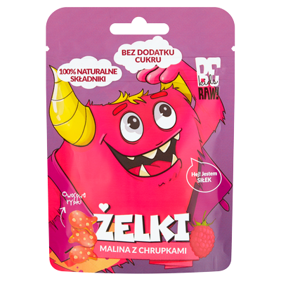 Be Raw! Kids Żelki malina z chrupkami 35 g