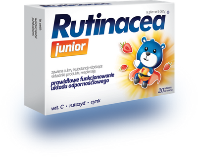 Rutinacea Junior, smak owocowy ODPORNOŚĆ 20 tabletek do ssania