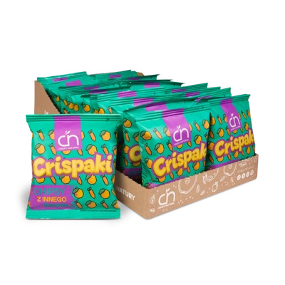 Crispy Natural marchew o smaku brzoskwiniowym - suszone kostki z marchwi ZESTAW 24 x 18 g