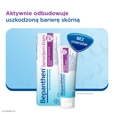 Bepanthen Sensiderm Krem ŁAGODZI AZS, EGZEMA 50 g 