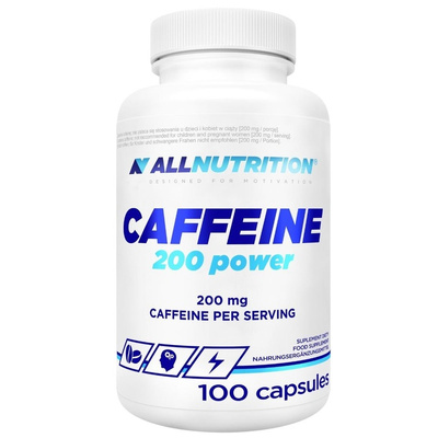Allnutrition caffeine 200 POWER kofeina 100 kapsułek