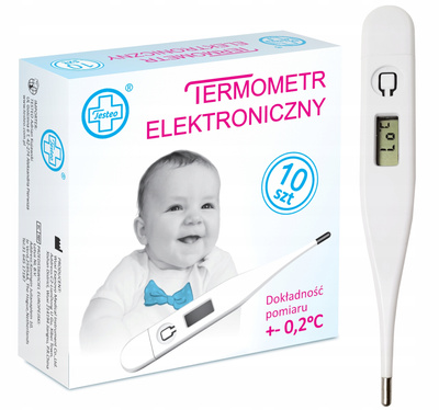 Testeo termometr elektroniczny lekarski medyczny szybki pomiar z etui